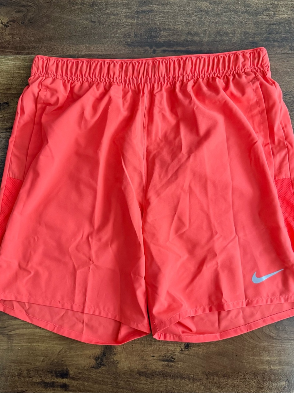 Nike Challenger Dri-FIT Running Shorts Men's Orange 7" Drawstring Elastic